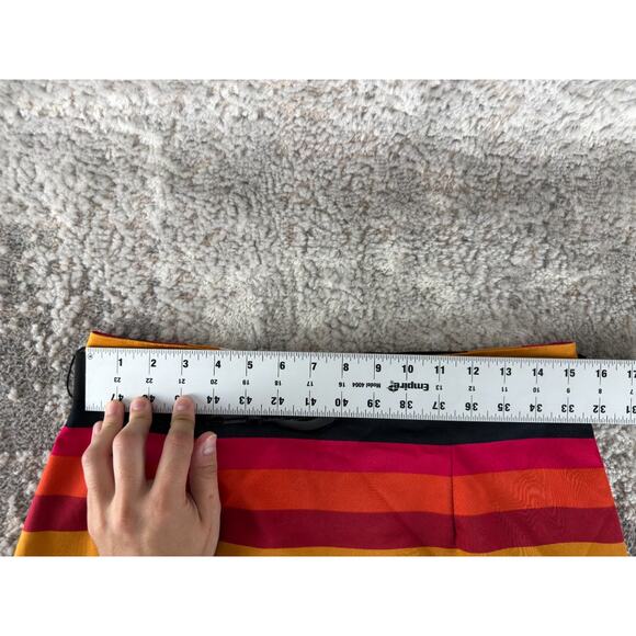 Worthington Size 8 Striped Casual Knee Length A Line Skirt Colorful Zip - Picture 4 of 6